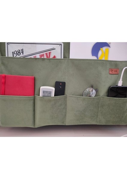 Yatak Yanı Yeşil Kadife Organizer - Şık ve Pratik Saklama Çözümü modelleri