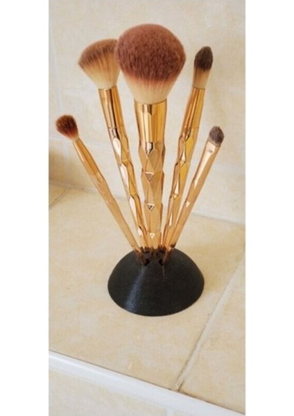 Şık Siyah Makyaj Fırçalık Standı, Düzenli ve Kullanışlı Tasarım