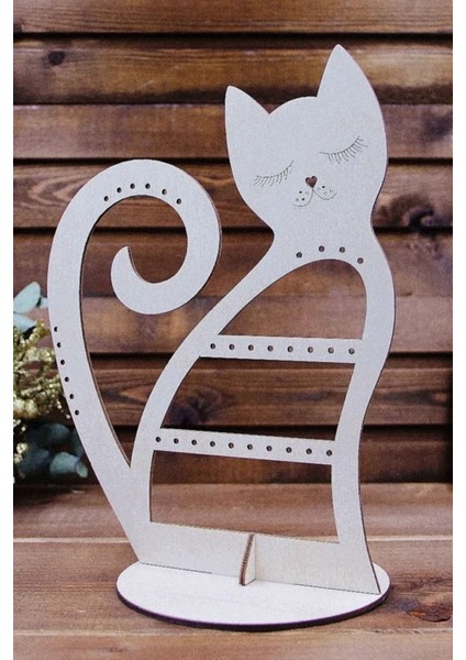 Kedi Temalı Ahşap Mdf Takı Düzenleyici, Şık ve Kullanışlı Dekorasyon Parçası fiyatları