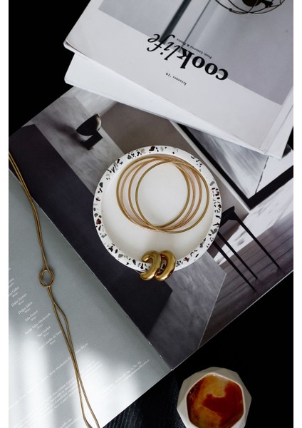 Şık Çok Amaçlı Beyaz Dekoratif Tabak, Ev ve Hediye Için Uygun