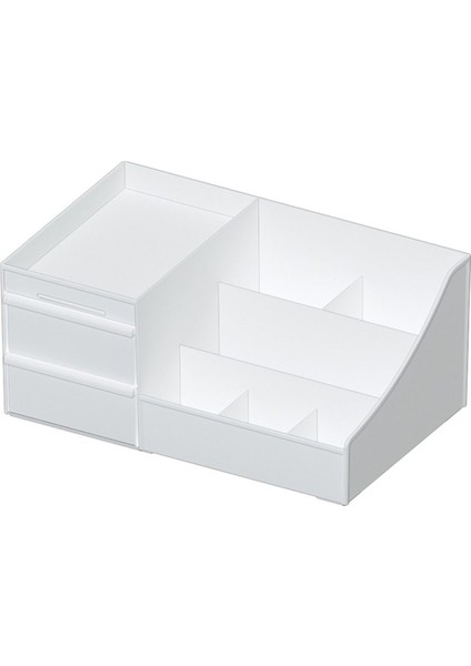 Şık 2'li Çok Amaçlı Beyaz Çekmeceli Organizer Kozmetik ve Takı Düzenleyici