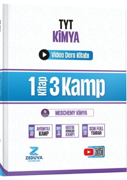 Zeduva Yayınları Meschemy Kimya Tyt Kimya 1 Kitap 3 Kamp Video Ders Kitabı