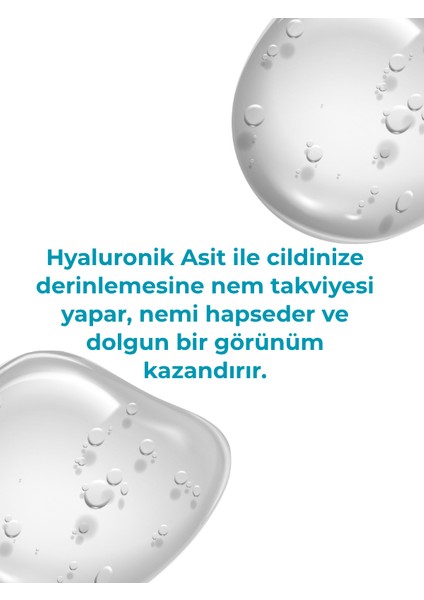 Yoğun Nemlendirici Hyaluronik Asit Serum - Canlandırıcı & Dolgunlaştırıcı