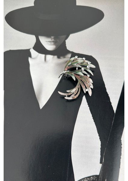 Taş Detaylı Renkli Tüy Broş (4cm) fırsatları