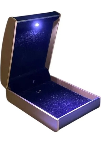 Renkli Işıklı Deri Kolye Saklama Kutusu, Şık ve Kullanışlı Tasarım