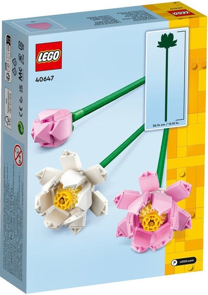 40647 Lego® Iconic Botanical Collection Lotus Çiçekleri 220 Parça +8 Yaş modelleri
