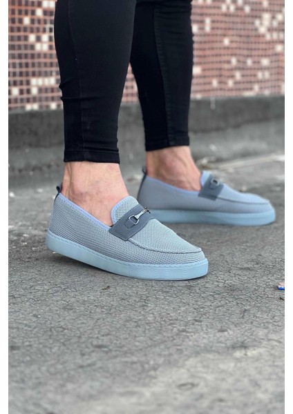 Litae TREND060 Gri Triko Babet Erkek Casual Ayakkabı