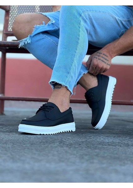 Litae TREND506 Siyah Erkek Saraclı Casual Ayakkabı