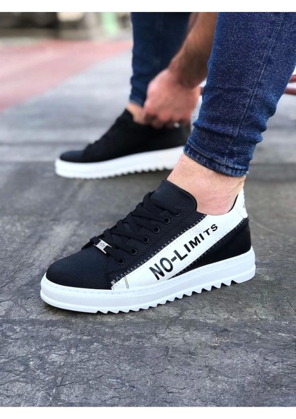 Litae TREND027 Siyah Beyaz No Limit Erkek Casual Ayakkabı
