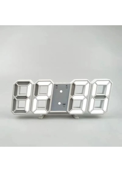 Dijital LED Saat, Alarm, Sıcaklık ve Tarih Gösterge, Otomatik Işıklı, Beyaz fırsatları