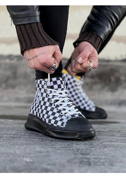 Litae TREND017 Damalı Erkek Yarım Bilek Casual Ayakkabı