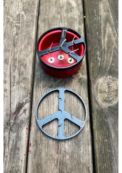 Siyah 5 Kanallı Ip Fitil Tutucu Seti, 3 Adet, Dayanıklı ve Şık Tasarım