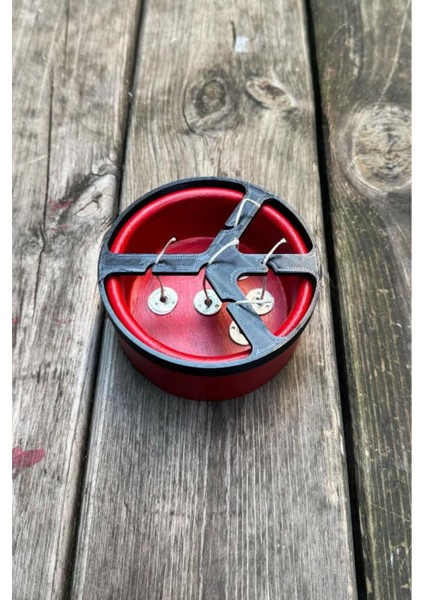 Siyah 5 Kanallı Ip Fitil Tutucu Seti, 3 Adet, Dayanıklı ve Şık Tasarım