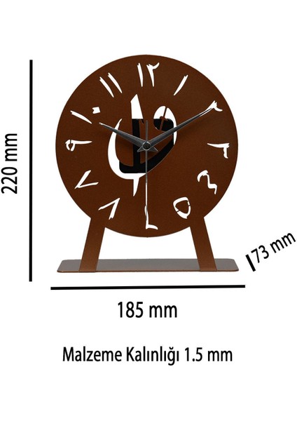 Şık Bakır Metal Lazer Kesim Sessiz Mekanizmalı Masa Saati indirimleri