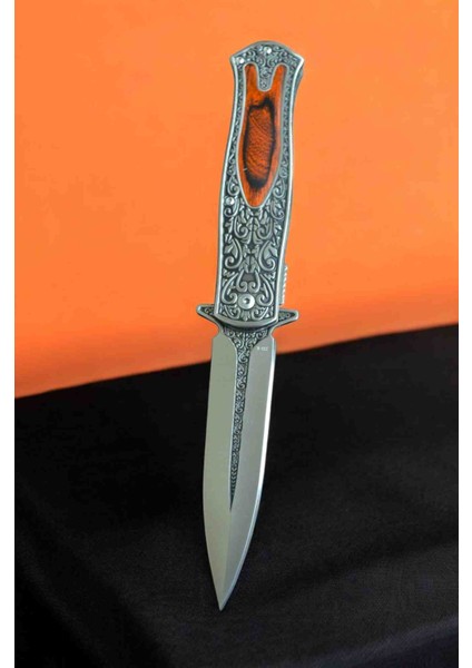 Yandan Açmalı Işlemeli Çakı Outdoor Otomatik Ithal Çakı Av ve Kamp Bıçağı