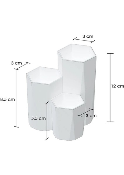 Elegance Makyaj Kozmetik Düzenleyici Ve Fırçalık Organizer 2'Li Set