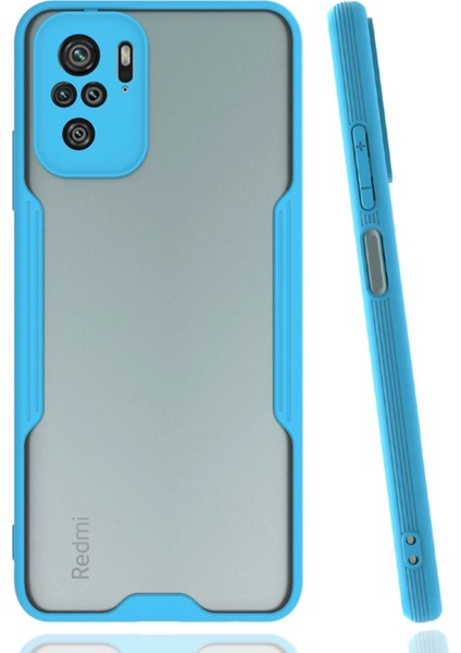 Xiaomi Redmi Note 10 Kılıf Platin Silikon - Mavi Drstr