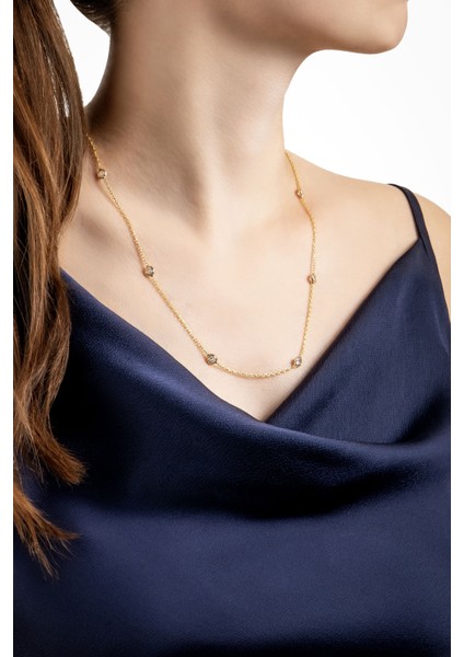 Yuvarlak Kesim 18 Ayar Sarı Altın Kaplama 57 cm Gümüş Kolye fırsatları