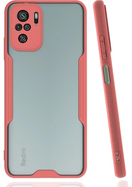 Xiaomi Redmi Note 10 Kılıf Platin Silikon - Pembe Drstr