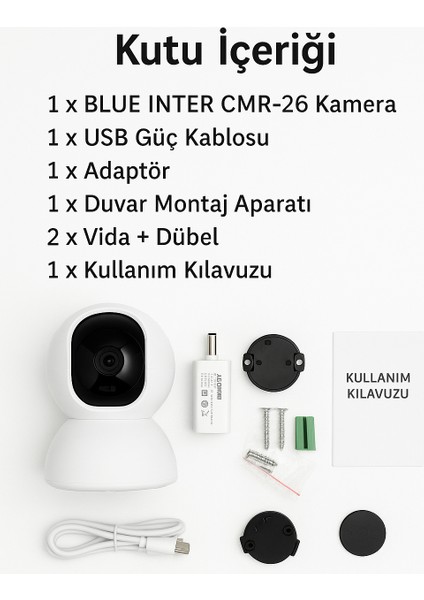 Cmr- 26 Akıllı Kamera – Uygulama ile Uzaktan Kontrol, Anlık Izleme