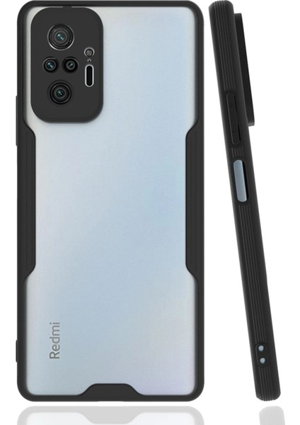 Xiaomi Redmi Note 10 Pro Kılıf Platin Silikon - Siyah Drstr