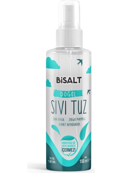 Delice Doğal Sıvı Tuz 150 ml Sprey Şişe