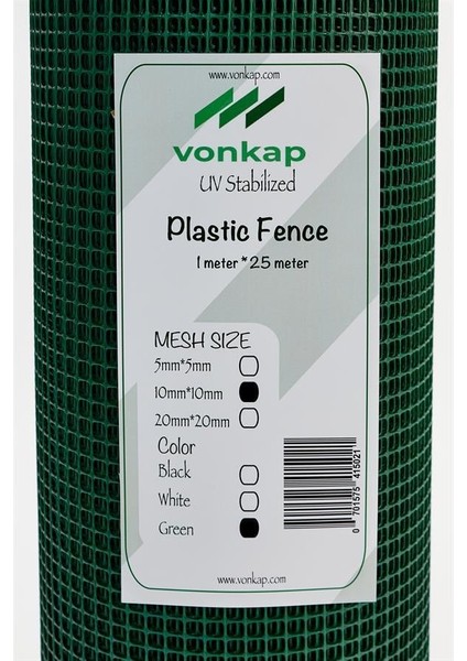 10 mm Gözlü 1x5 M | Vonkap Bahçe Çiti Kedi ve Köpek Koruma Balkon Filesi | Evcil Hayvan Güvenlik Filesi fiyatları