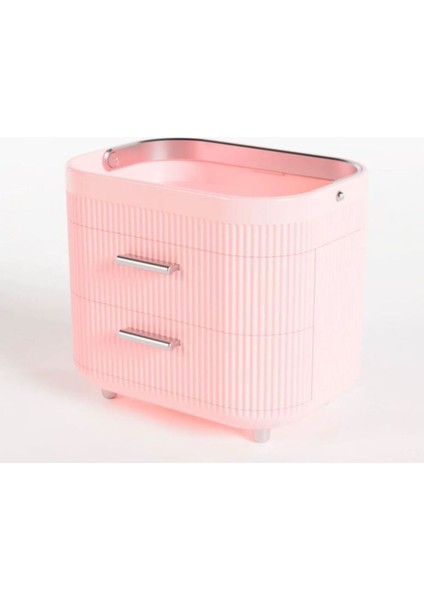 Şık Pembe Makyaj Düzenleyici - 3D Organizer, Pratik ve Estetik Tasarım