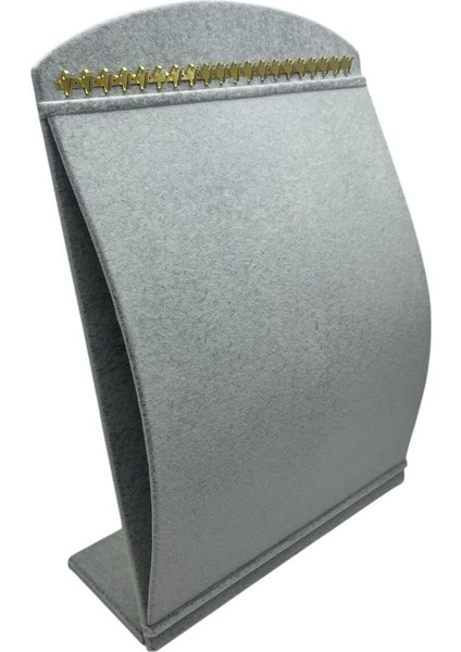 Gri Süet Kumaş 34X24 cm Dik Bombeli Takı Düzeni Tutucu Organizatör modelleri