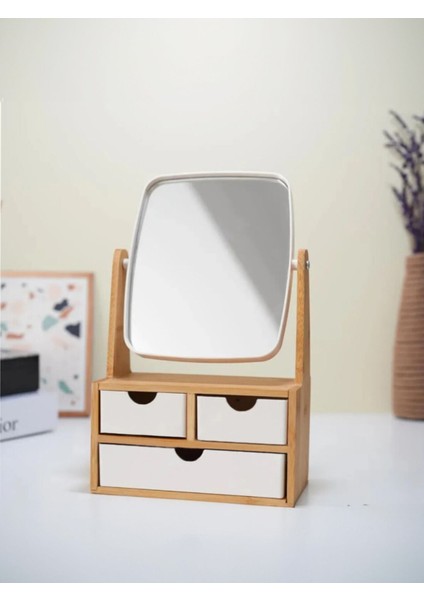 Beyaz Bambu Aynalı Takı Düzenleyici, Şık ve Fonksiyonel Tasarım fiyatları