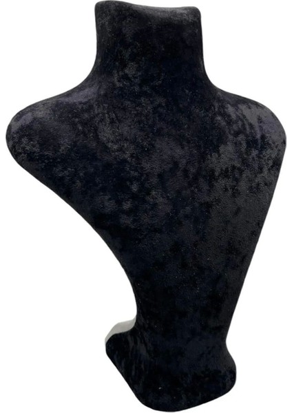 Londra Tarzı Süet Kolye Sergileme Mankeni, Siyah, 22-28 Cm, Şık ve Kullanışlı. modelleri