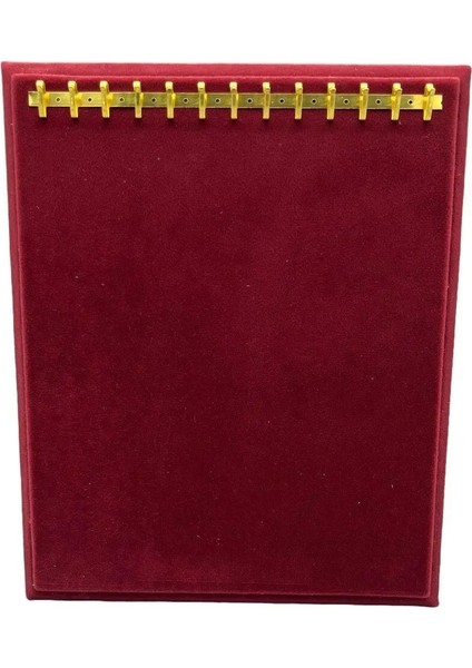 Bordo Süet Kumaş 20/16 cm Ayaklı Kanca Bileklik Sergileme Standı fiyatları