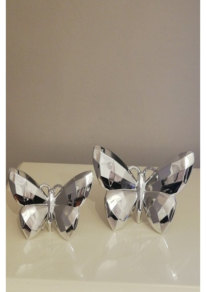 Şık 2'li Kelebek Dekor Obje, Zarif ve Modern Ev Aksesuarı