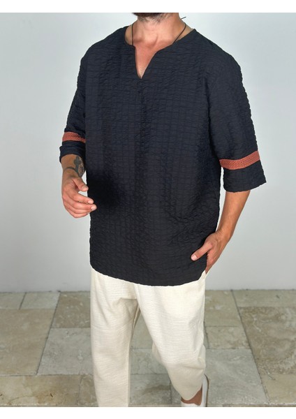 Fakir Kol Siyah T-Shirt modelleri