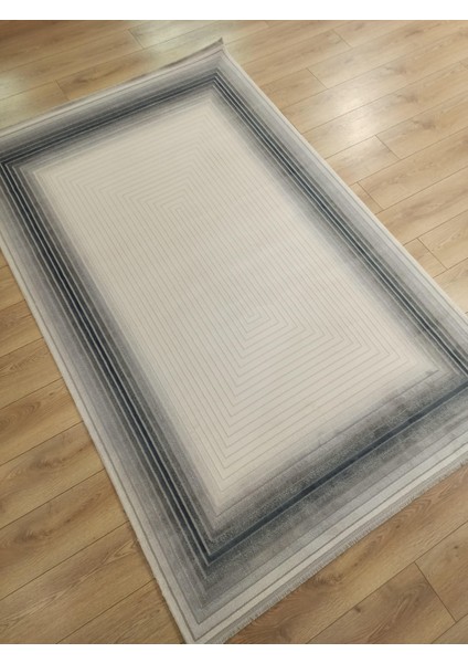 Life LF007M Krem Gri Mavi Salon Halısı Oturma Odası Halısı fırsatları