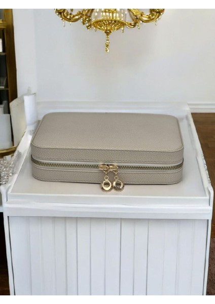 Kişiye Özel Büyük Boy Ahşap Takı Saklama ve Seyahat Çantası (14×21)