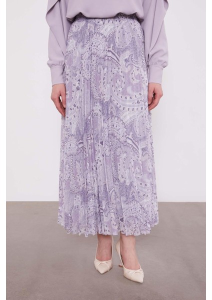 Lila Etnik Desen Piliseli Etek indirimleri