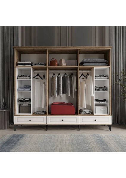 Sofya 6 Kapaklı Aytaşı Gardırop Tamamı Mdf