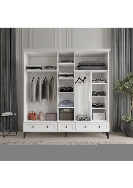 Toprak 5 Kapaklı Aytaşı Gardırop Tamamı Mdf modelleri