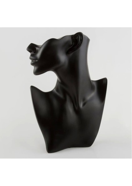 Şık Polyester Siyah Takım: Kolye ve Küpe Seti, Modern ve Zarif Tasarım