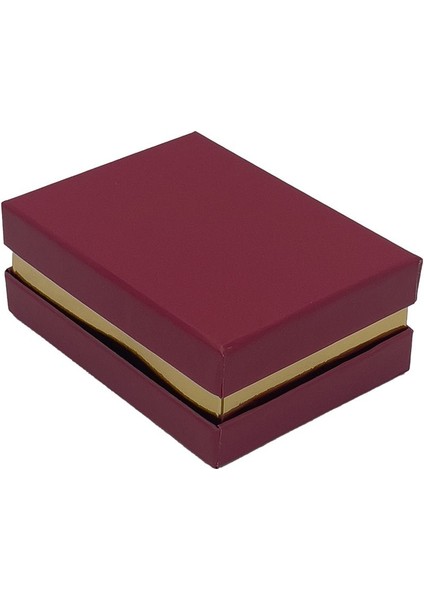 Bordo Karton Yüzük Kutusu, 10'lu Paket, Şık ve Kullanışlı Tasarım