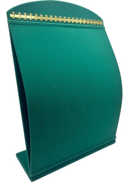 Yeşil Süet Kumaş Takı Standı, 34X24 Cm, Dik Bombeli Tasarım modelleri