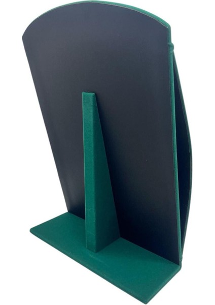 Yeşil Süet Kumaş Takı Standı, 34X24 Cm, Dik Bombeli Tasarım fırsatları