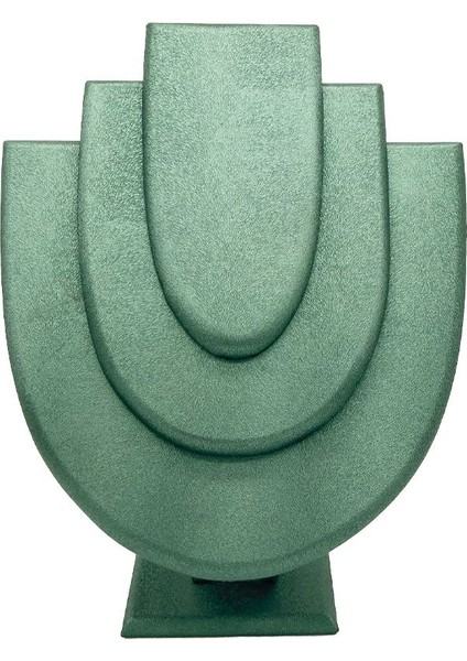 Yeşil Renk Deri Kumaş Kolye Gerdanlık Sergileme Mankeni 25 cm fiyatları