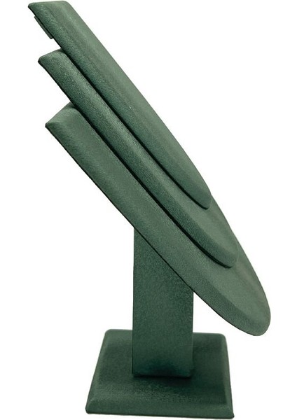 Yeşil Renk Deri Kumaş Kolye Gerdanlık Sergileme Mankeni 25 cm modelleri