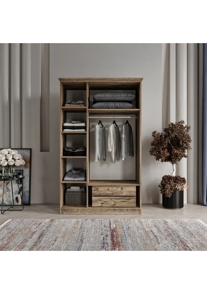 Dali 3 Kapaklı Bazalı Gardırop Tamamı Mdf modelleri