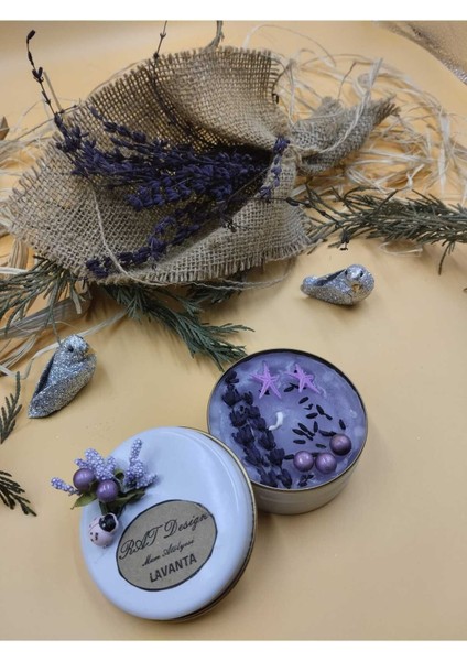 Lavanta Kokulu El Yapımı Soyawax Doğal Mum, Sakinleştirici ve Hoş Aroma