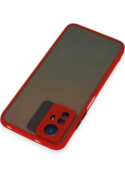 Xiaomi Redmi Note 12S Kılıf Montreal Silikon Kapak - Kırmızı Drstr