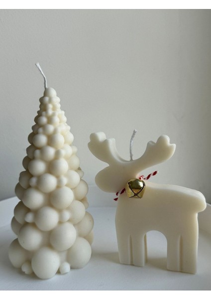 Renkli Çam Ağacı Geyik Kar Tanesi Yılbaşı Süsleri Seti fiyatları