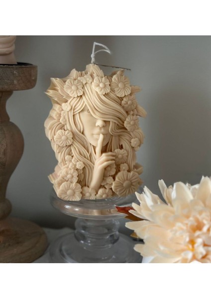 Kahve Renkli Dekoratif Silvana Mum, Sıcak ve Şık Atmosfer Için Mükemmel Tercih